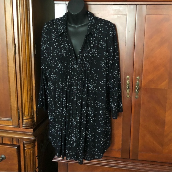 Motherhood Maternity Tops - Motherhood Maternity Top size L black print